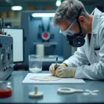 Процесс химической обработки 3D-изделия из ABS-пластика с использованием ацетона, соблюдение техники безопасности